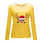 Load image into Gallery viewer, 2020 Christmas Elk Print T-shirt plus size women's clothing
