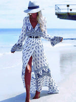 Load image into Gallery viewer, Bohemian V-Neck Printing Maxi Dress
