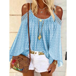 Load image into Gallery viewer, Bohemian Sexy Off Shoulder Long Sleeve T-Shirt
