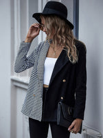 Cargar imagen en el visor de la galería, Checked two-tone cardigan blazer
