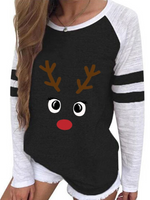 Load image into Gallery viewer, 2020 Christmas print crew neck raglan sweatshirt
