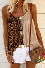 Cargar imagen en el visor de la galería, Casual Stitching Leopard Camisole Top
