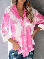 Cargar imagen en el visor de la galería, Casual Tie Dye Gradient  Button Down Blouse
