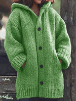Load image into Gallery viewer, 2020 NEW Button Down Hooded Knitted Cardigan
