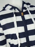 Load image into Gallery viewer, Autumn and winter plus size hooded striped sweatshirt
