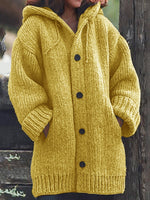 Load image into Gallery viewer, 2020 NEW Button Down Hooded Knitted Cardigan
