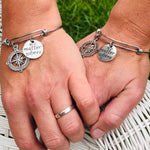 Load image into Gallery viewer, BFF No Matter Where Compass Bracelet
