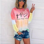 Load image into Gallery viewer, Casual gradient long-sleeved t-shirt
