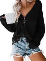 Load image into Gallery viewer, Cardigan Zip Hooded Sweater
