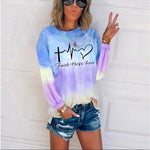 Load image into Gallery viewer, Casual gradient long-sleeved t-shirt
