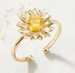 Load image into Gallery viewer, Adjustable Sunflower Rings
