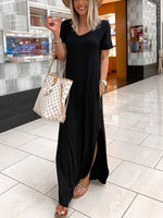 Cargar imagen en el visor de la galería, Casual Solid Color Maxi Dress
