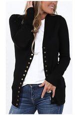 Cargar imagen en el visor de la galería, 2020 solid color V-neck long-sleeved cardigan
