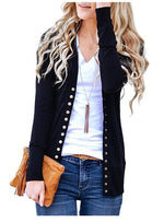 Cargar imagen en el visor de la galería, 2020 solid color V-neck long-sleeved cardigan
