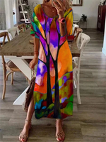 Load image into Gallery viewer, Blue Half Sleeve Casual Dress
