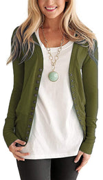 Cargar imagen en el visor de la galería, 2020 solid color V-neck long-sleeved cardigan
