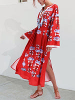 Load image into Gallery viewer, Boho Large Size  Tassel Floral Dress
