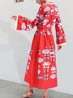 Load image into Gallery viewer, Boho Large Size  Tassel Floral Dress
