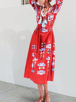 Load image into Gallery viewer, Boho Large Size  Tassel Floral Dress
