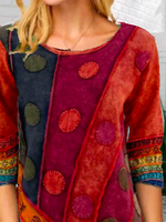Load image into Gallery viewer, Abstract Long Sleeve Vintage Shift Shirts &amp; Tops
