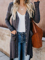 Cargar imagen en el visor de la galería, Button Sweater Long Sleeve Cardigan
