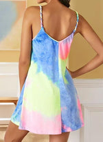 Load image into Gallery viewer, Casual Color Block Tunic Camisole Neckline Shift Dress
