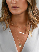 Load image into Gallery viewer, 3 Layered Geometric Pattern Necklace
