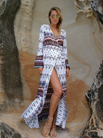 Load image into Gallery viewer, Bohemian V-Neck Printing Maxi Dress

