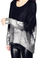 Cargar imagen en el visor de la galería, Bat Sleeve Sparkling Sweater
