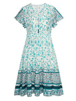 Cargar imagen en el visor de la galería, Bohemian style V-Neck Floral Dresses
