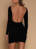 Load image into Gallery viewer, Backless Solid Color Bodycon Dress
