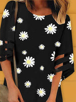 Load image into Gallery viewer, Black A-Line Floral Printed Casual Holiday Dresses
